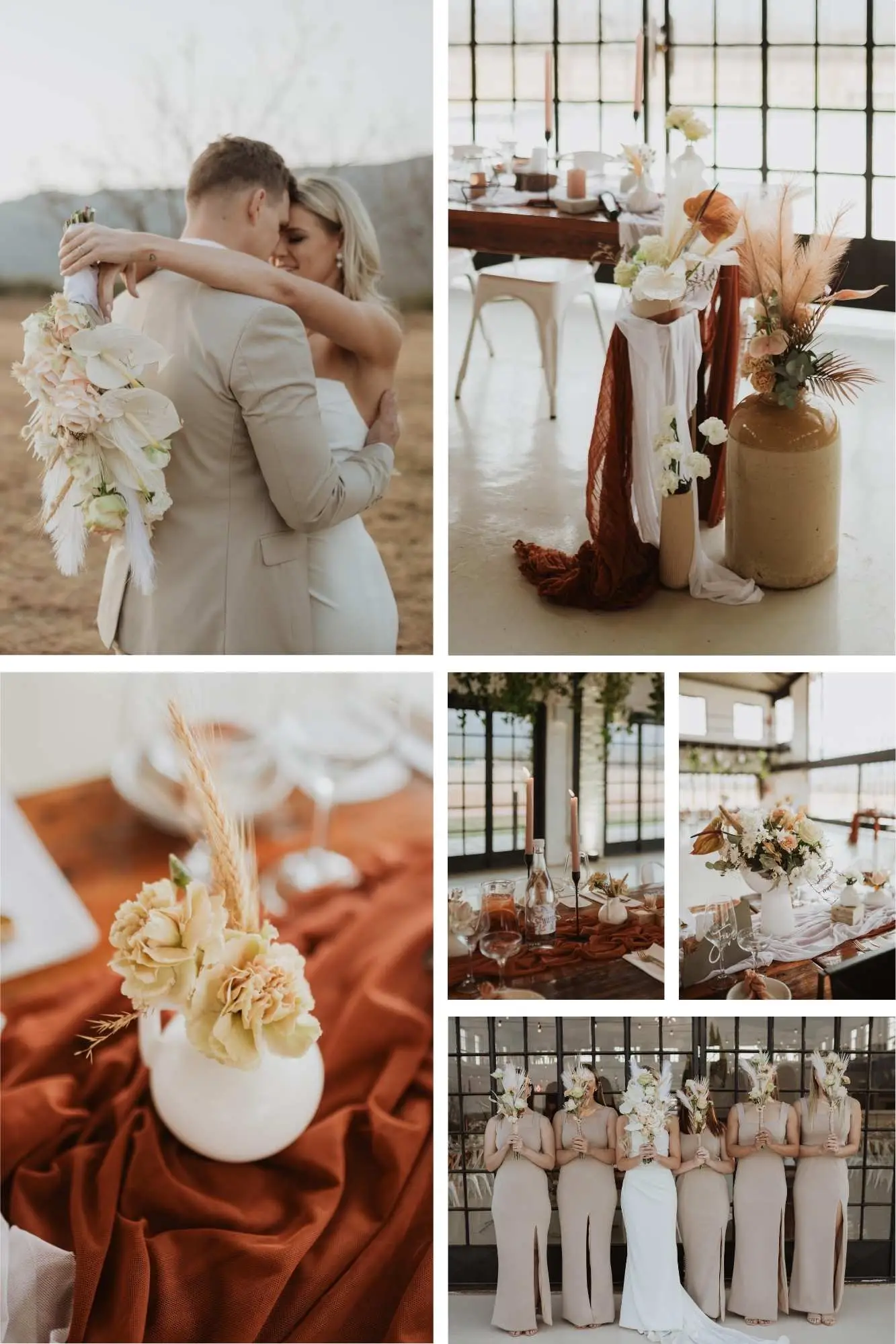 Modern rustic barn wedding decor in Muldersdrift featuring olive green runners