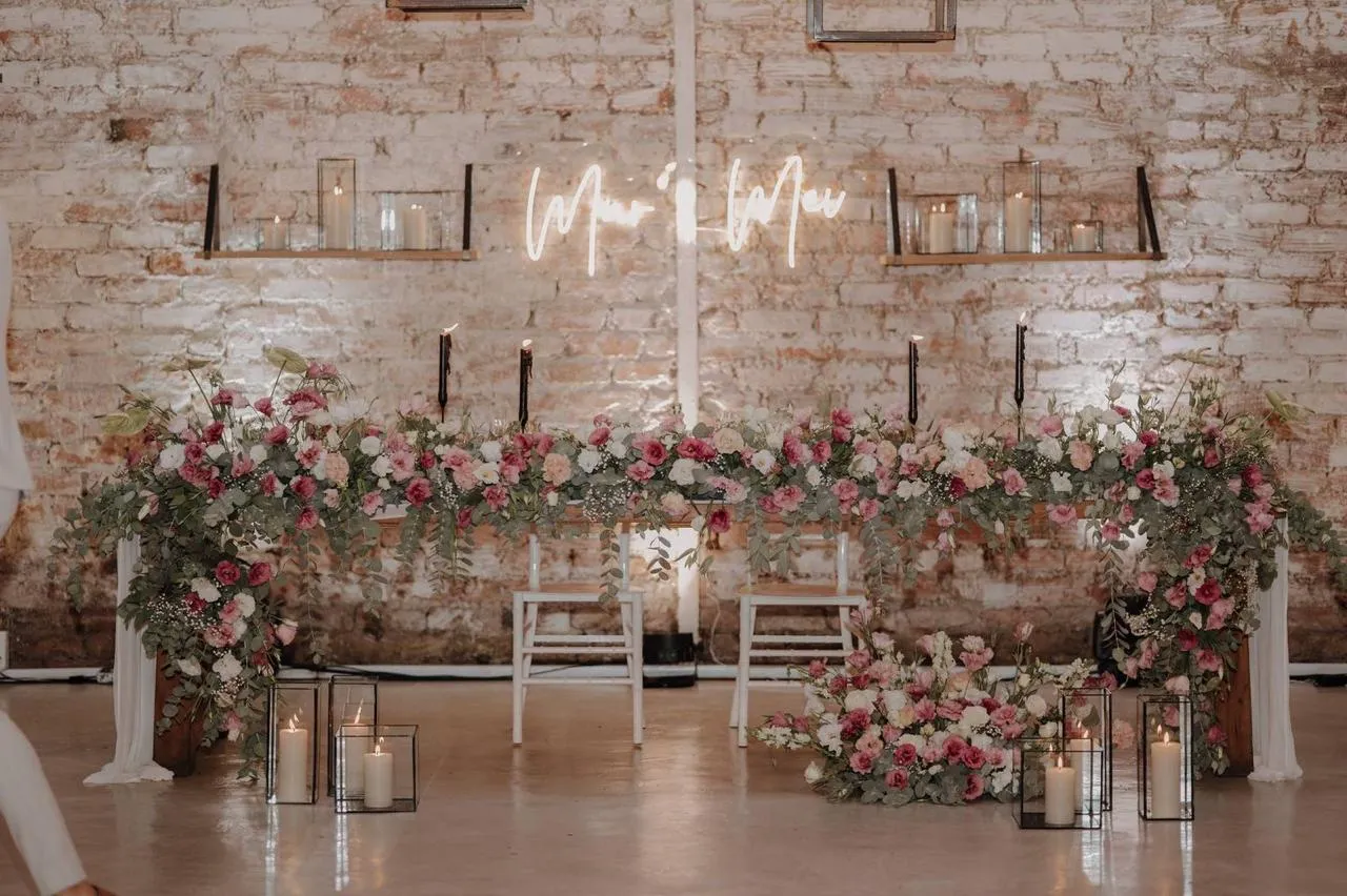 Hada Events team preparing wedding flowers Hartbeespoortdam